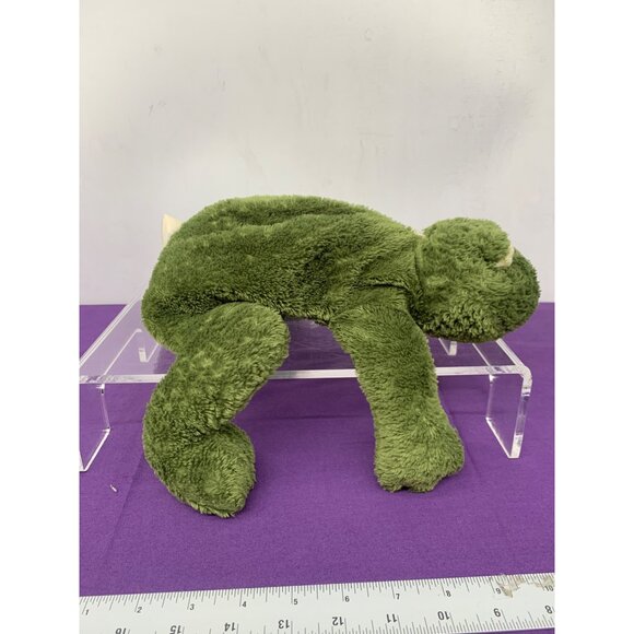Mary Myers Floppy 10 Inch Green Frog Worn Tags Brown Plastic Eyes Plush Stuffed - Picture 4 of 10
